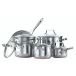 Serray 12-Piece 5-Ply Copper Core Stainless Steel Cookware Set
