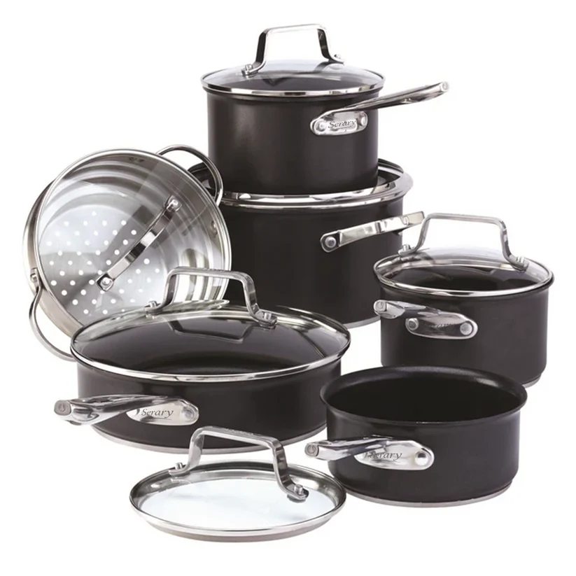 Serray 12-Piece Hard-Anodized Nonstick Cookware Set Serray 12-Piece Hard-Anodized Nonstick Cookware Set - Image 1
