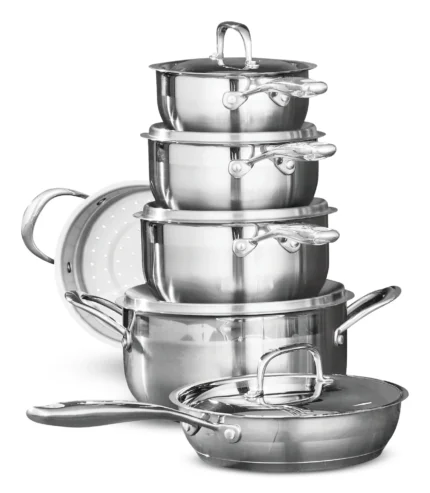 Serray Classic 11-Piece 3-Ply Stainless Steel Cookware Set