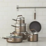 Serray Classic 12-Piece Champagne Bronze Nonstick Aluminum Cookware Set - Image 2