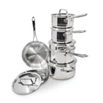 Serray Professional 12-Piece 5-Ply Copper Core Stainless Steel Cookware Set - Image 5