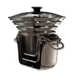 Serray Signature 10-Piece Stacking Stainless Steel Cookware Set – Aluminum Base, Induction Compatible - Image 4